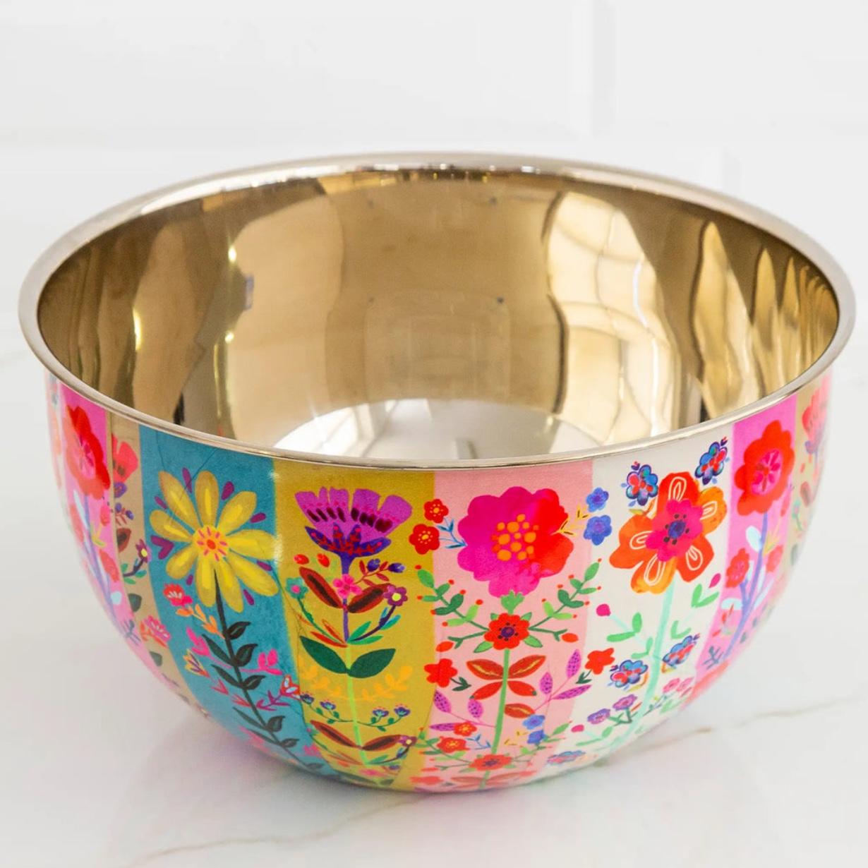 Stainless Steel Bowl - Large Flower
