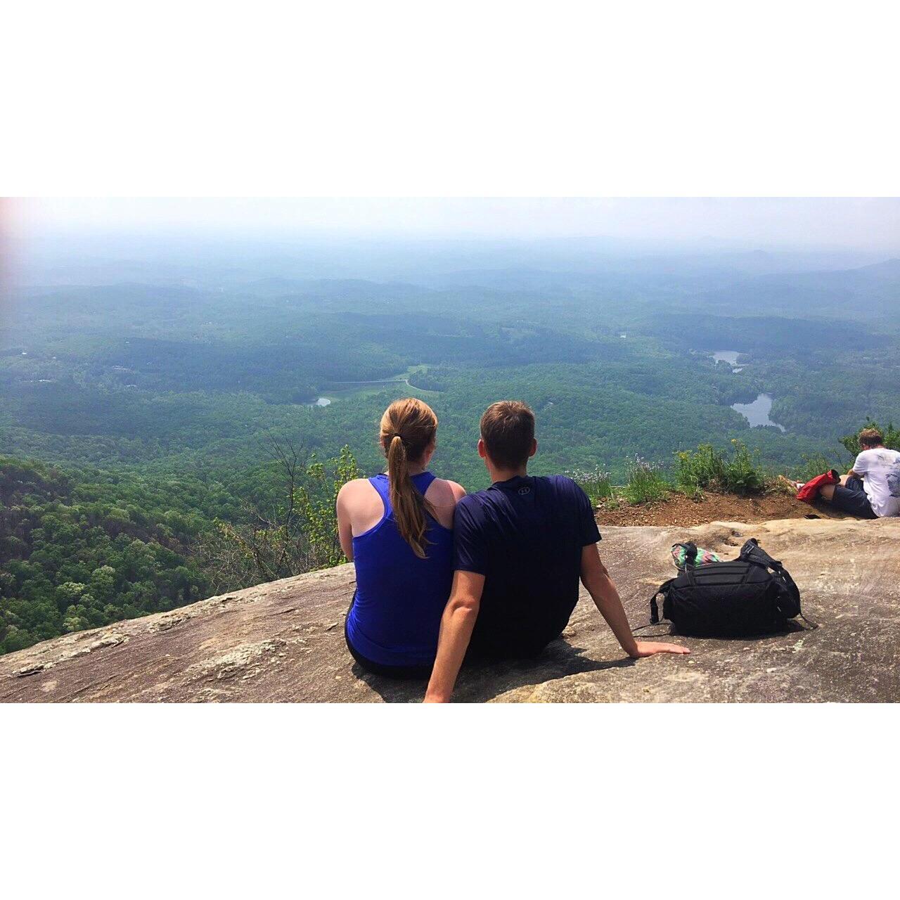 First hike up to the top of Table Rock!