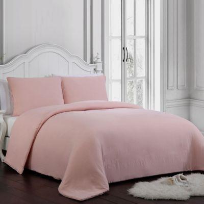 Gweneth 3-Piece Queen Comforter Set in Blush
