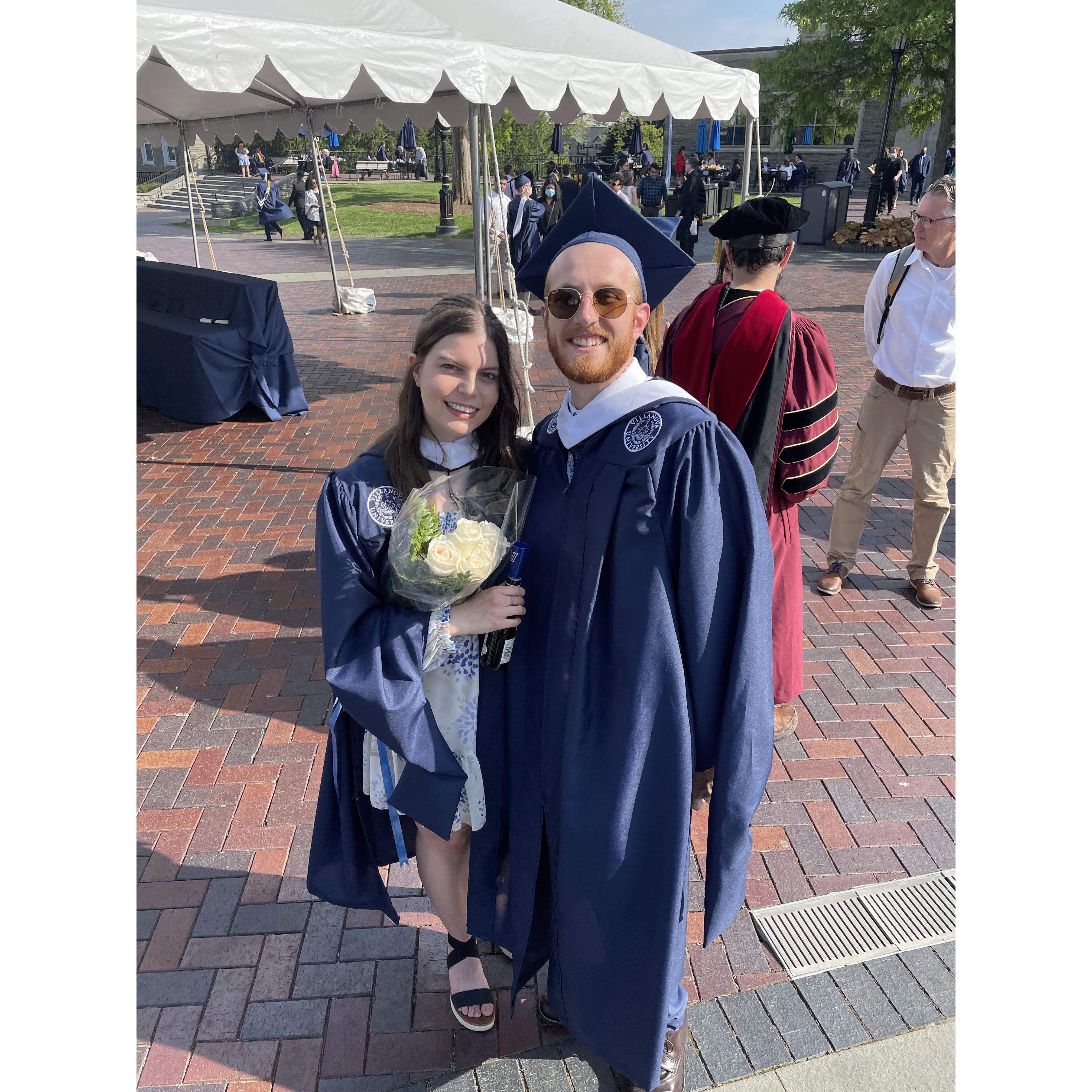 Little did our May 2021 selves know where we would be today. We are so grateful to have this picture from our Villanova graduation!