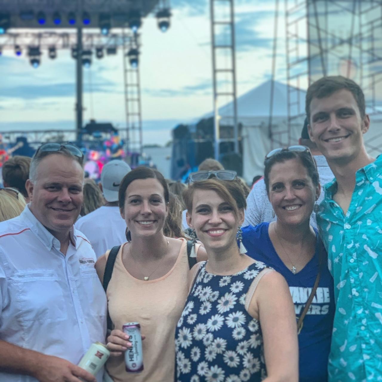 Family fun at a country concert during 2019 at the Wisconsin State Fair