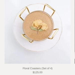 MJ Floral Custom Wedding Pressed Coasters