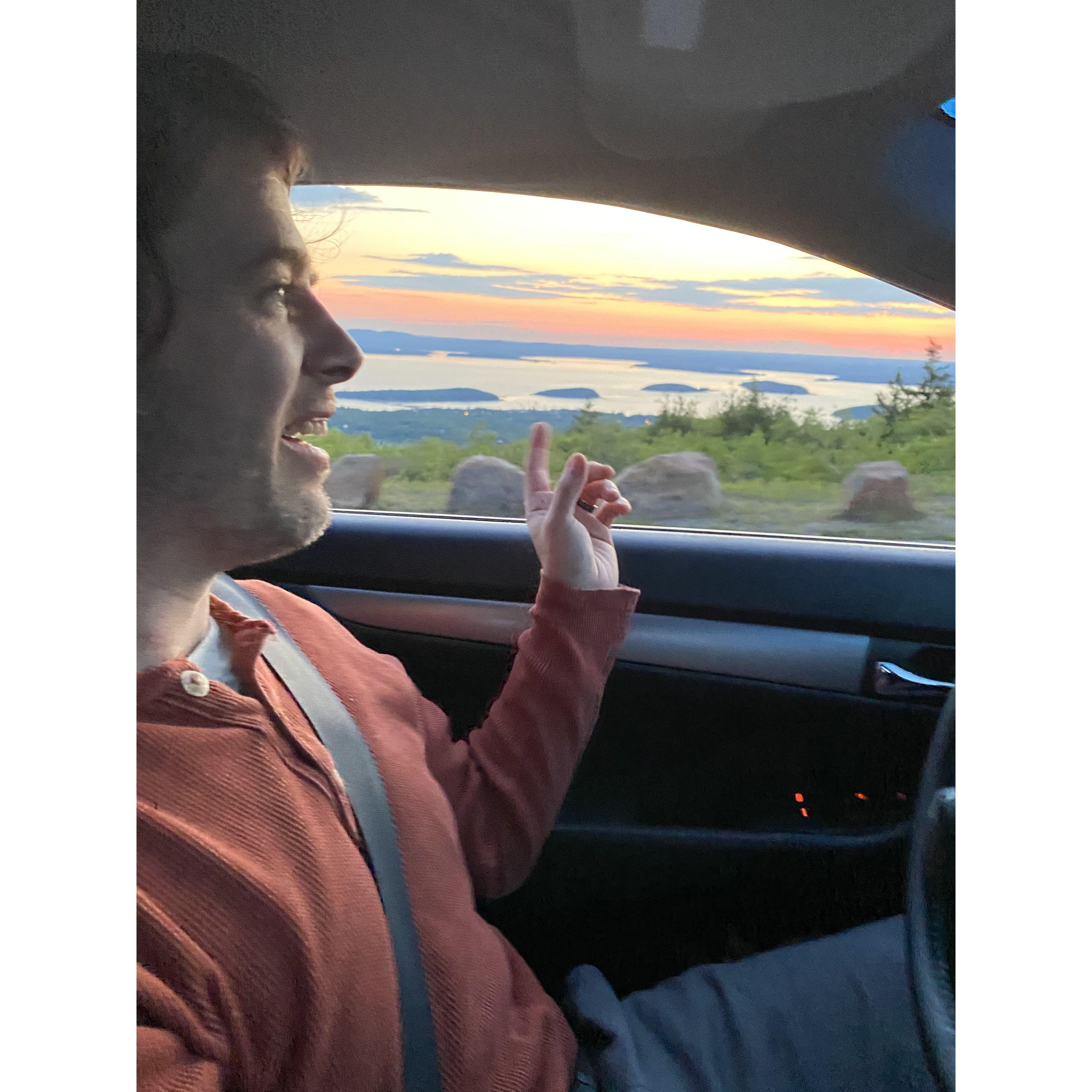 I told Karina that night that we needed to be up VERY early the next day for a surprise. She agreed but next morning I had to drag her out of the shower and hustle her into the car! I was so nervous.