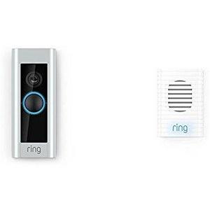 Ring Video Doorbell Pro (Existing Doorbell Wiring Required) + Ring Chime, Wi-Fi-Enabled Speaker Ring Video Doorbell