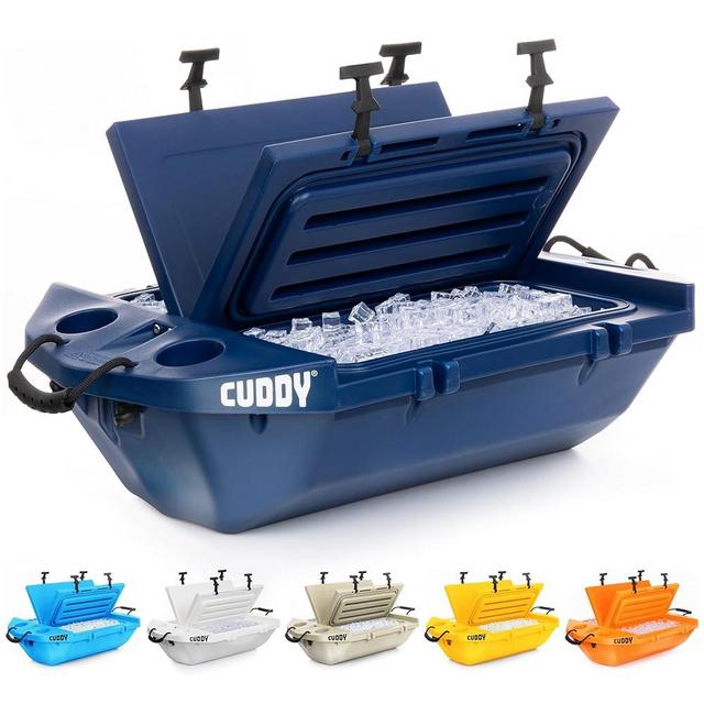 Cuddy Floating Cooler and Dry Storage Vessel – 40QT – Amphibious Hard Shell Design - Multiple Color Options