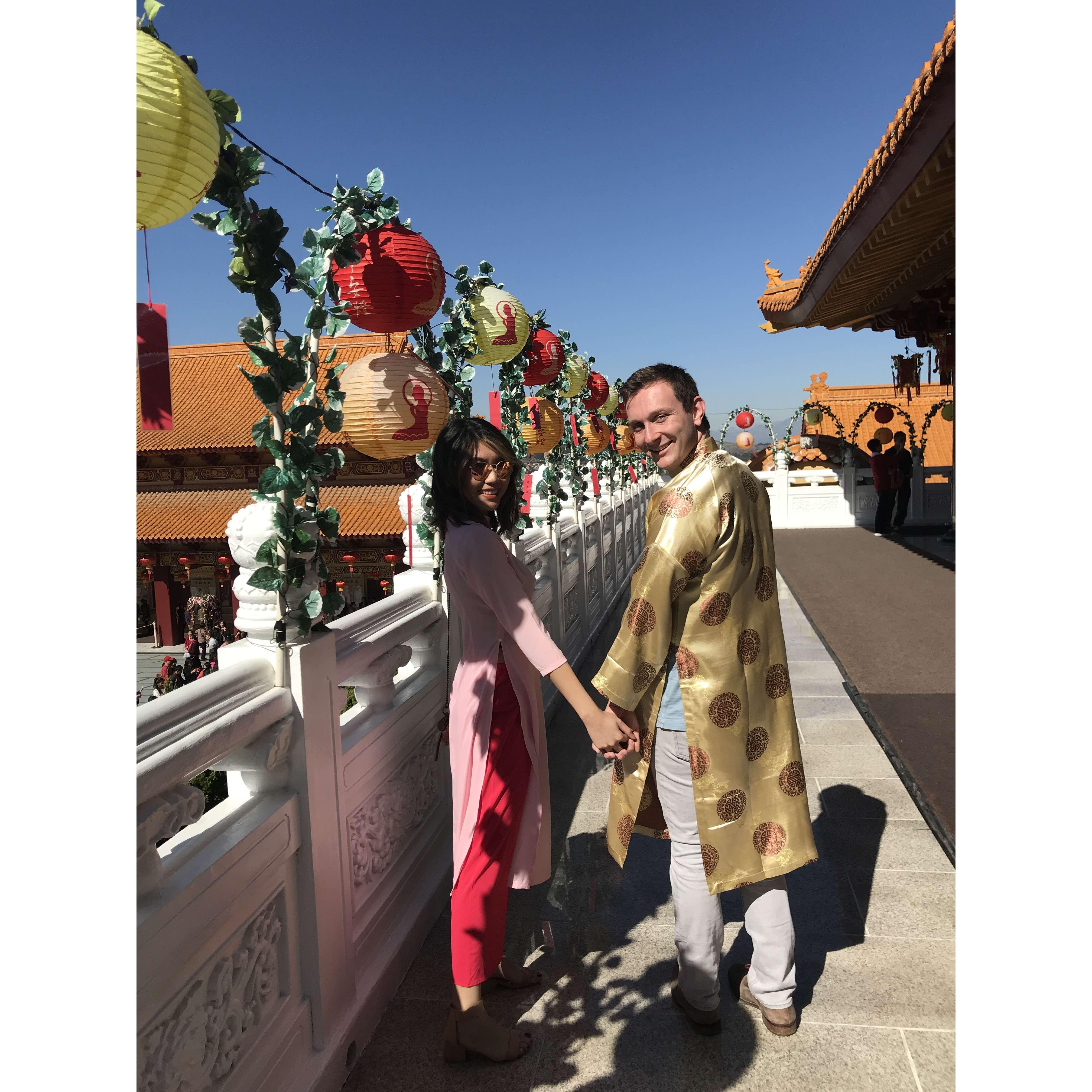 Ryan got introduced to Kaitlyn's culture for the first time. Kaitlyn took Ryan to a beautiful temple in La Hacienda during lunar new year.