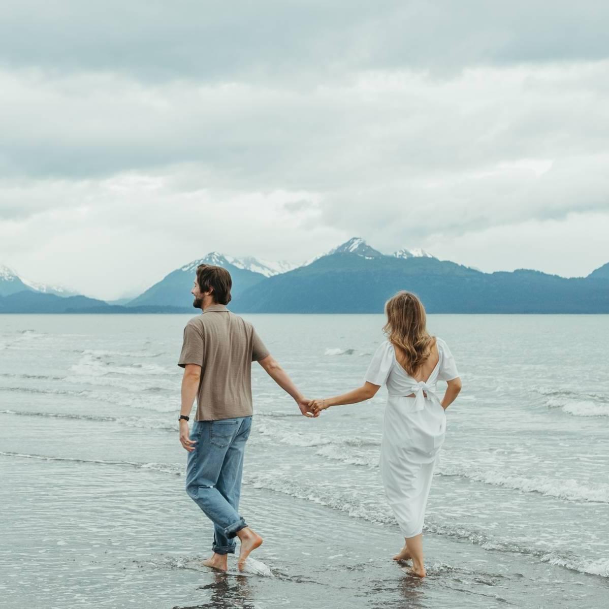 Summertime engagement photos in Alaska!
