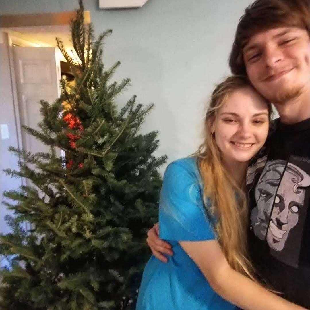 After getting our first Christmas tree, which started a tradition every year!