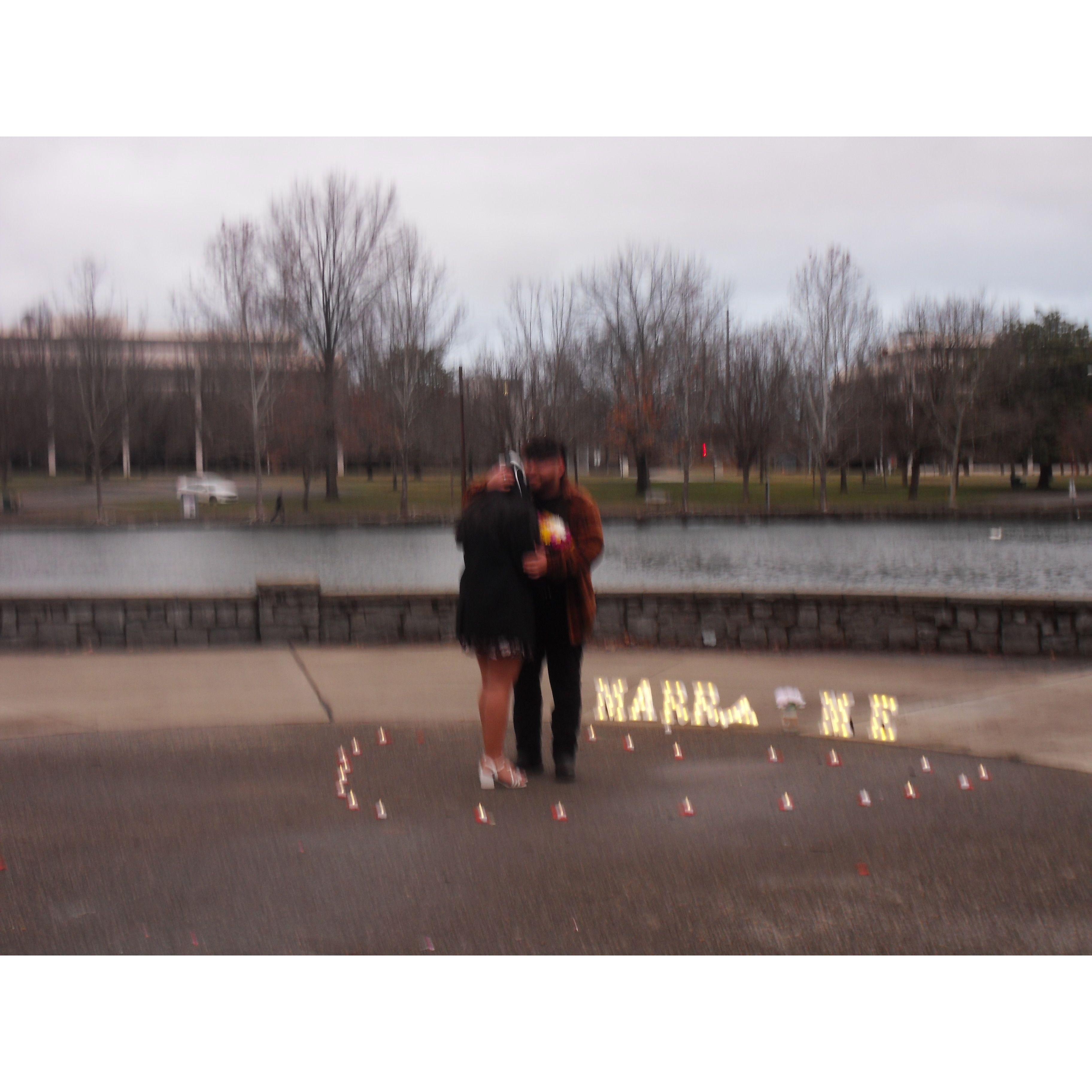 proposal at centennial park
