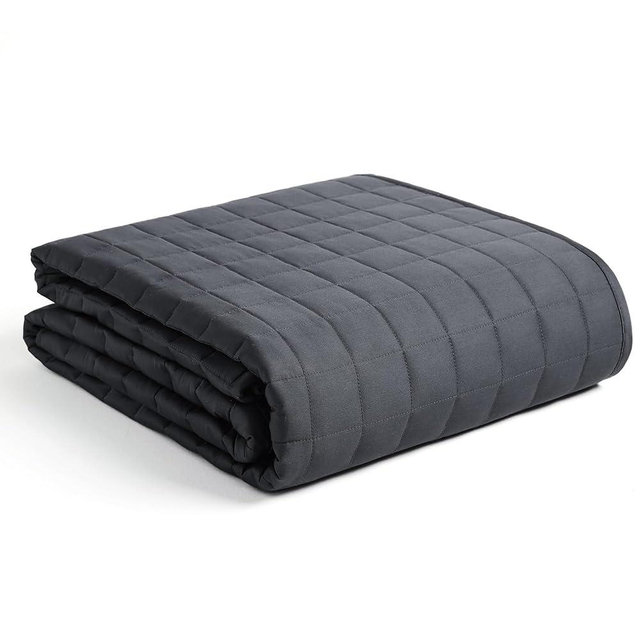 YnM King Size Weighted Blanket for Adults (88x104 Inches, 25 Pounds, Dark Grey), Smallest Compartments with Cooling Glass Beads,Heavy Bed Blanket for Two Persons of 110~190lbs on Queen or King Bed