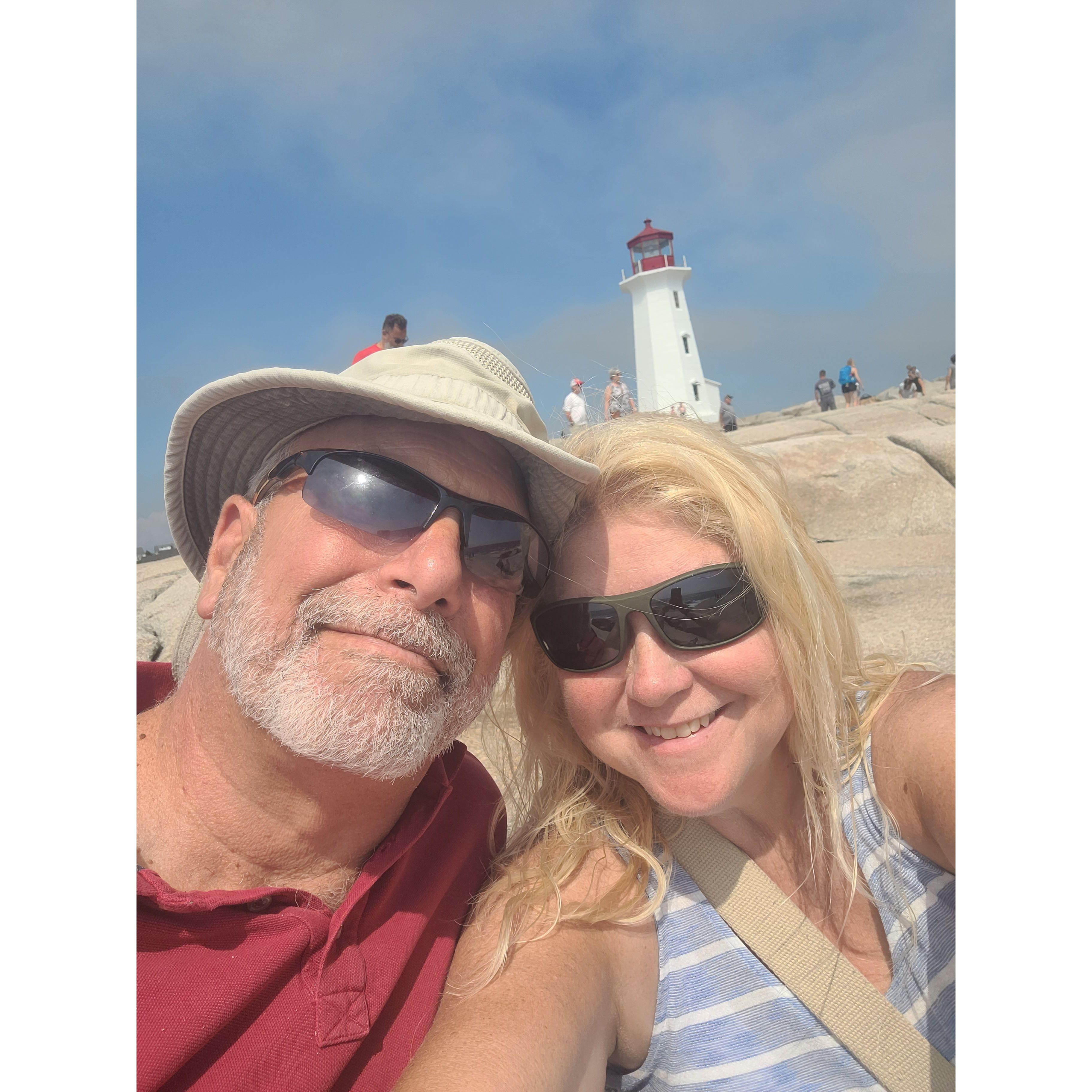 Discovering Eastern Canada together at Peggy's Cove.