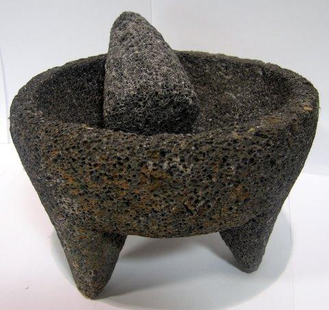 Molcajete de Piedra Volcanica / Lava Stone Mortar & Pestle Molcajete - 7/8" D x 4/6" H Approx7/8" D x 4/6" H Approx