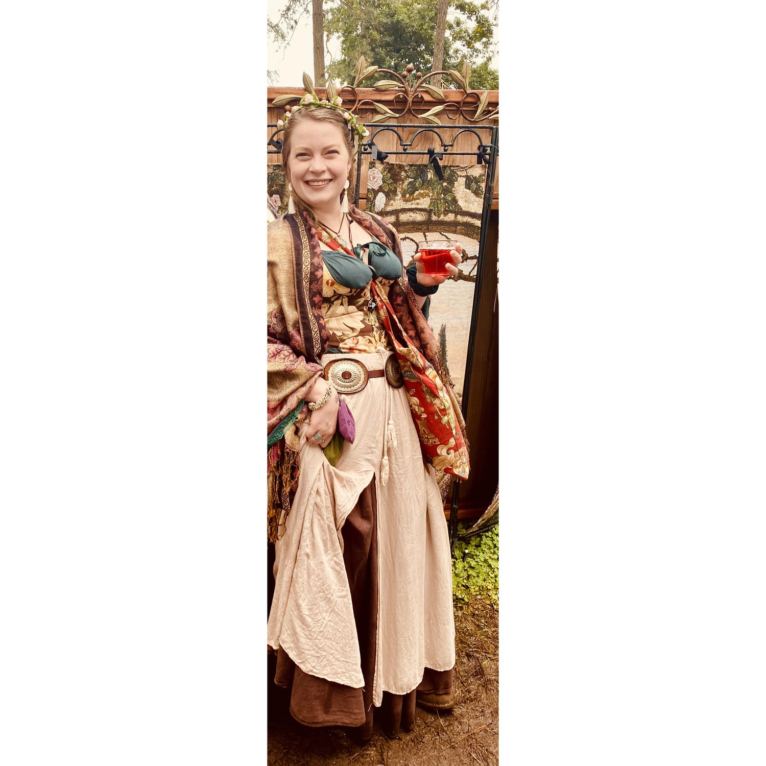 Enjoying some mead before going to watch the joust!