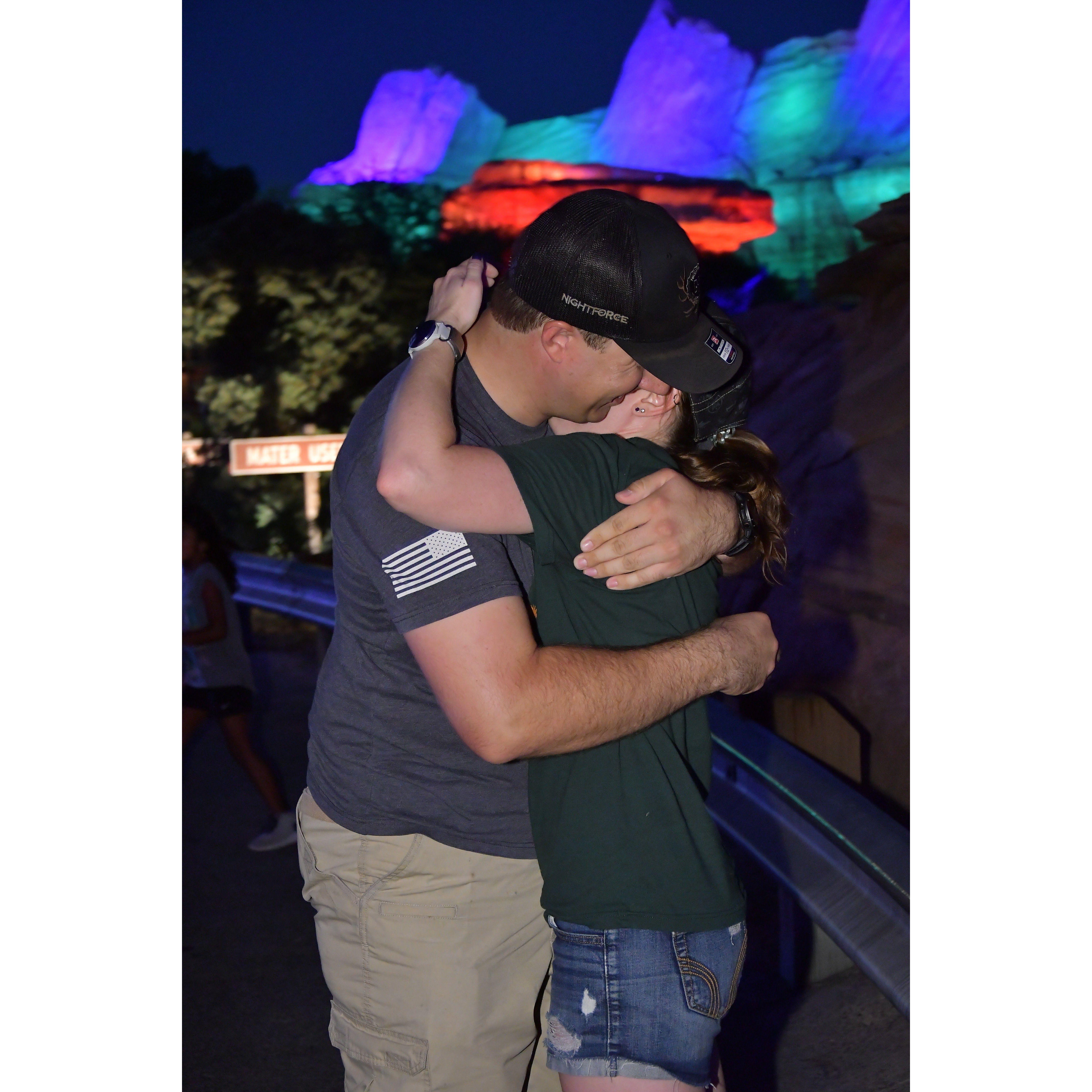 I love you! (Still hadn't given him a chance to put the ring on yet)