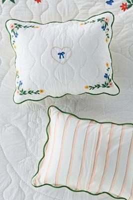 Juni Cotton Embroidered Floral Shams, Set of 2