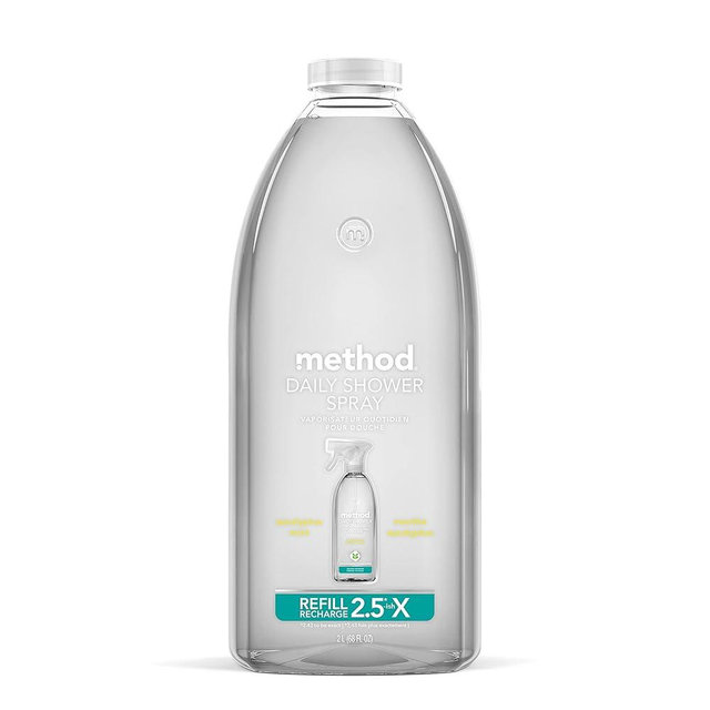 Method Daily Shower Cleaner Refill, Eucalyptus Mint, For Showers, Tile, Fixtures, Glass and Tubs, 68 Fl Oz (Pack of 1)