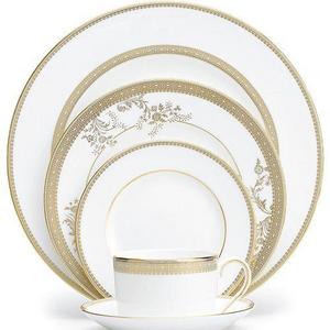 Dinnerware, Lace Gold 5 Piece Place Setting