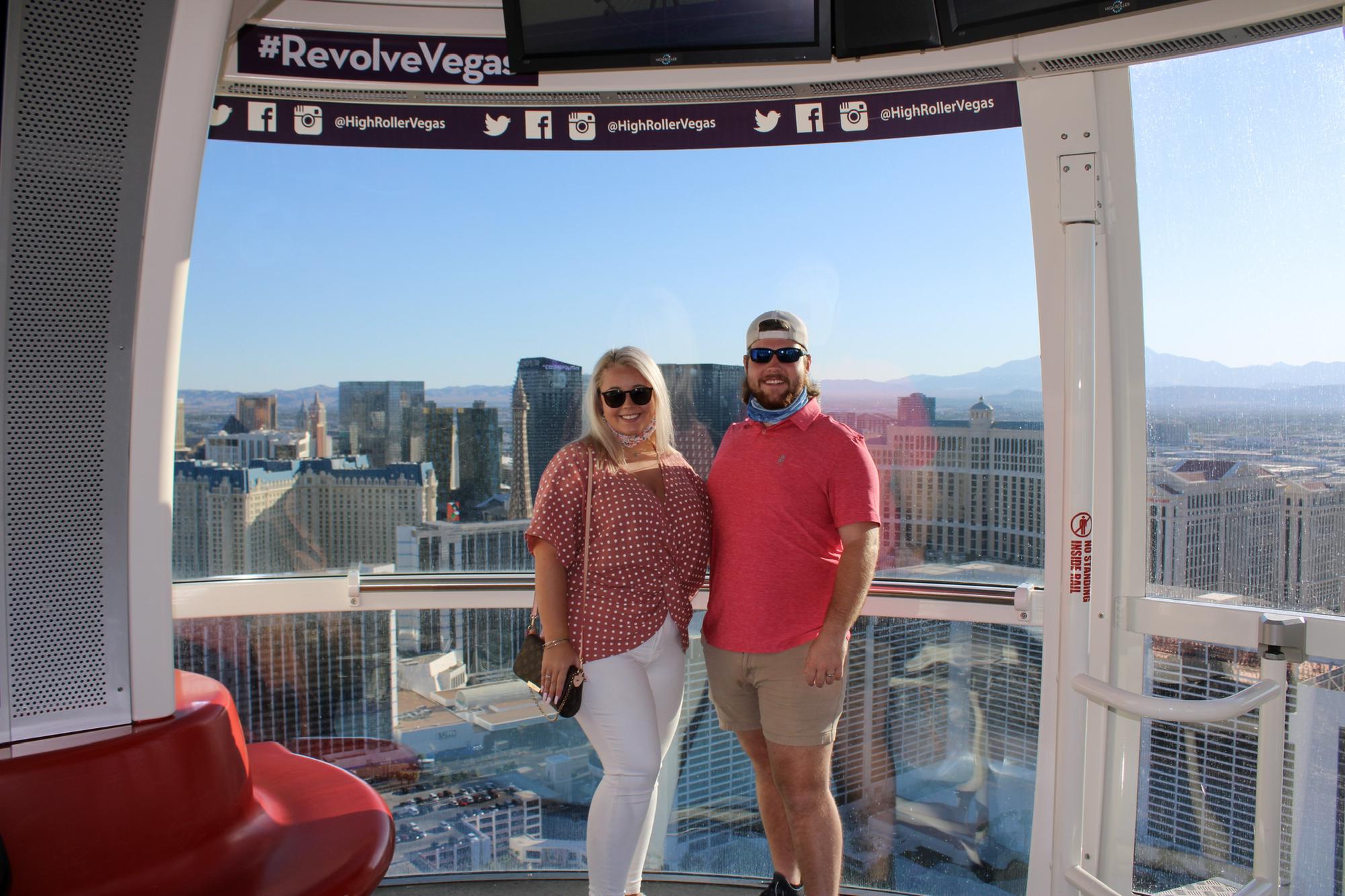 Chris trying out the high roller in Vegas