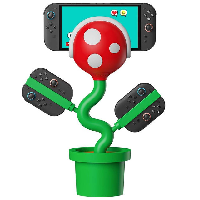 Switch 2 TV Dock for Nintendo Switch2 Docking Station with Cooling Fan, Charger Dock for Switch 2/Joypad, Piranha2 Stand with 4K 60Hz HDMI/USB 2.0/USB-C Ports, PD Fast Charging Cute Gaming Setup