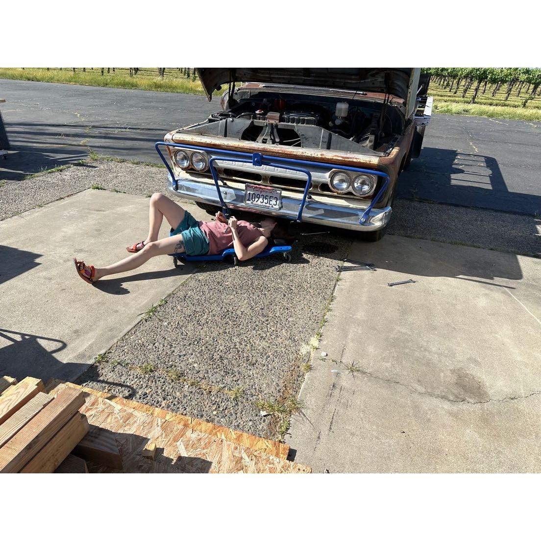 Working on the old truck together