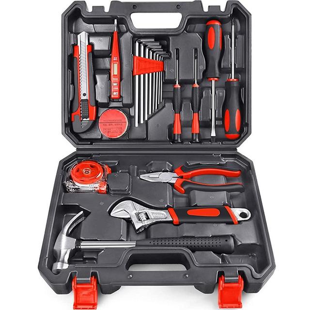 Arrinew 19pcs Household Tools Kit, Home Repair Tools Set for Homeowner with Portable Storage Case for Apartment, Garage and Dorm, High-grade Steel Perfect for Home Maintenance