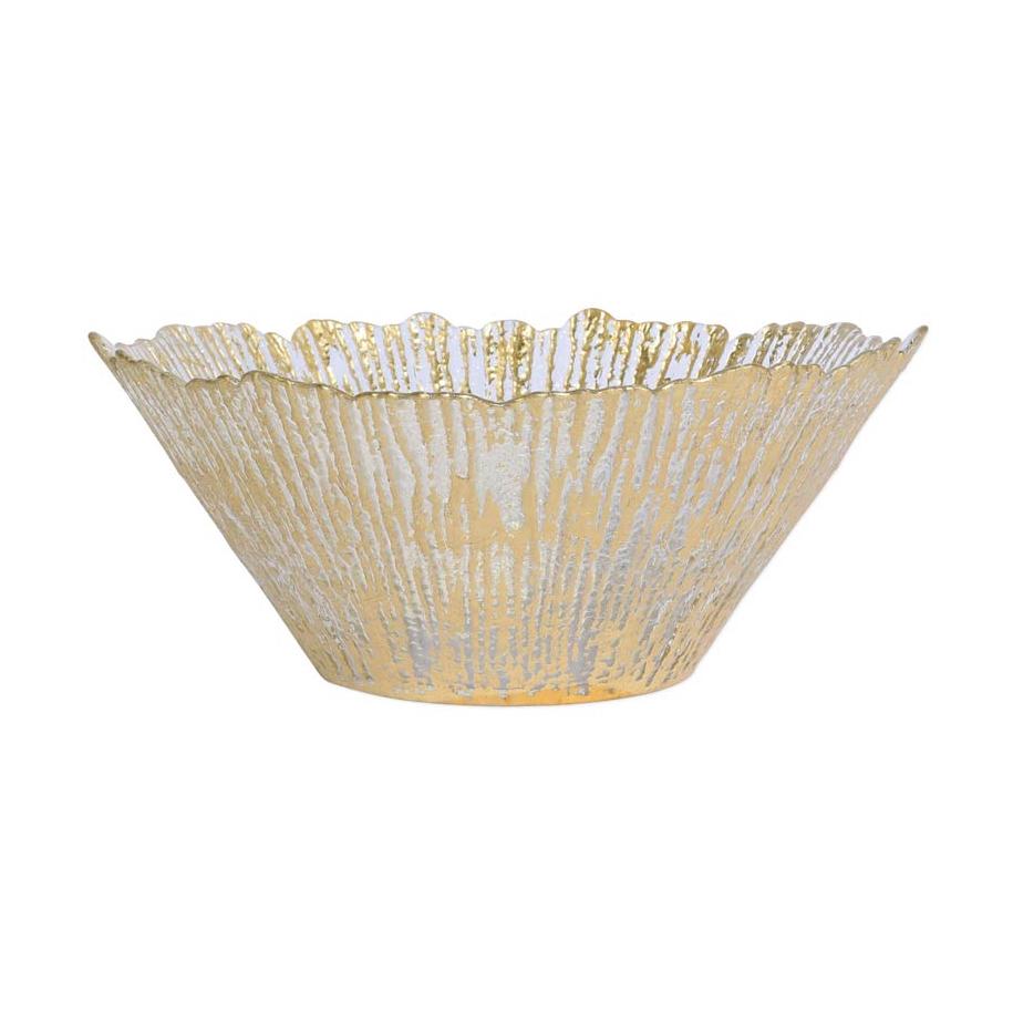 VIETRI Rufolo Glass Gold Large Deep Bowl