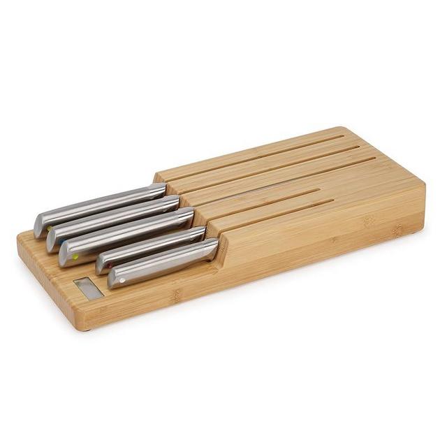 Joseph Joseph Elevate Steel Knives Bamboo Store 5-piece Knife Set with In-drawer Bamboo Storage Tray