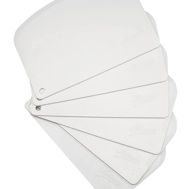 Ateco 1303 Bowl Scraper Set, 6-Pieces, Flexible Food-safe Plastic