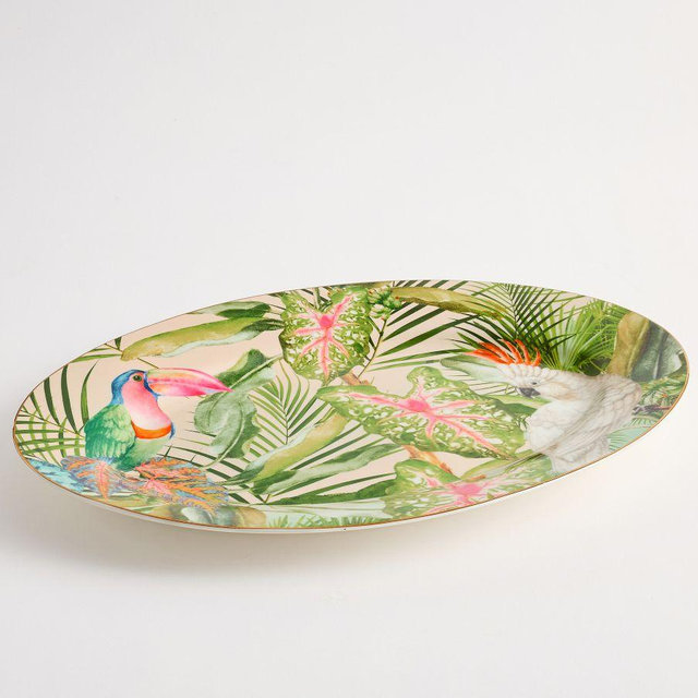 Cynthia Rowley Tropical Toucan Stoneware Serving Platter - Multi
