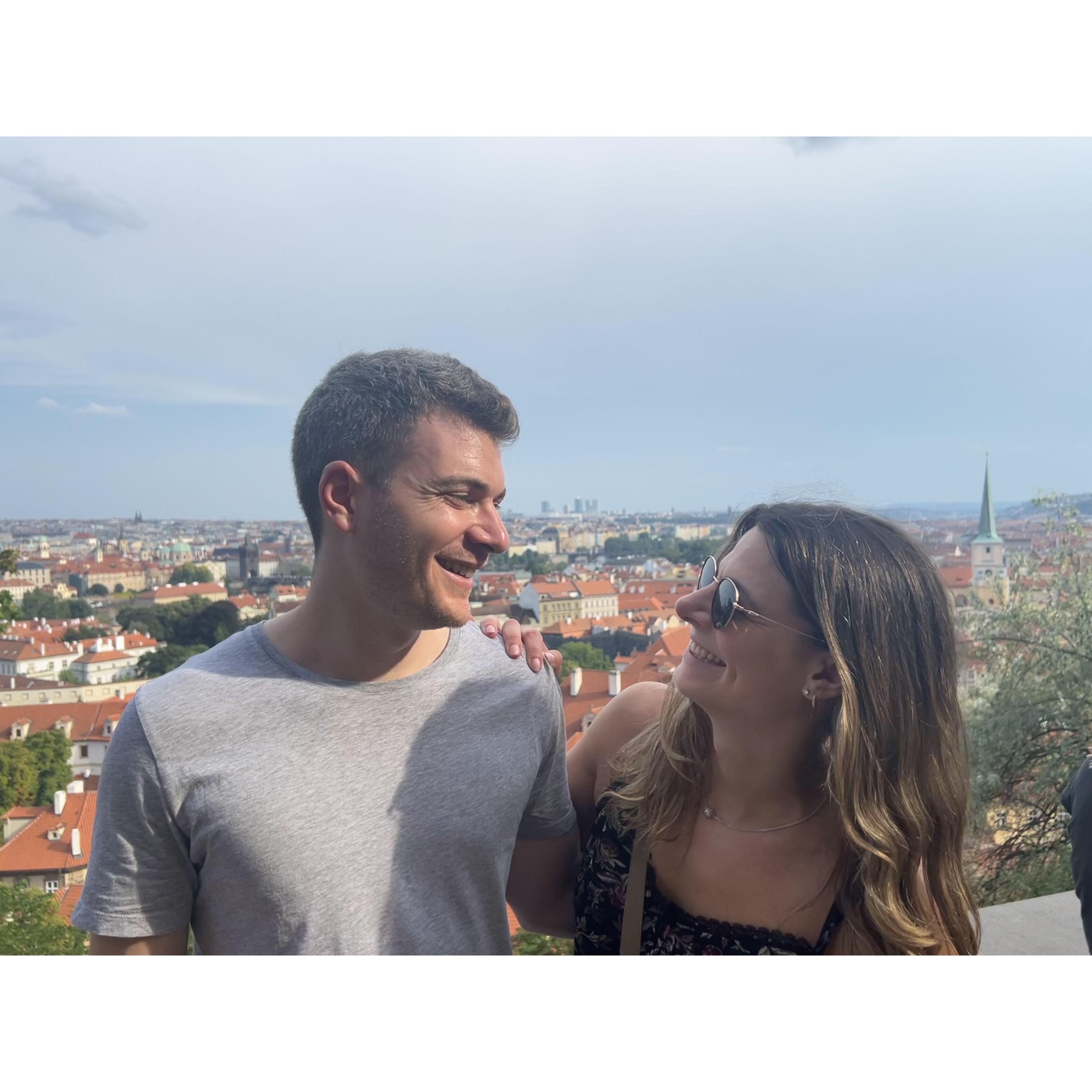 Our first international adventure in Prague. Still like each other