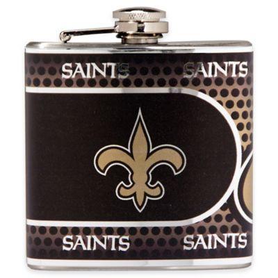 NFL New Orleans Saints Stainless Steel Metallic Hip Flask