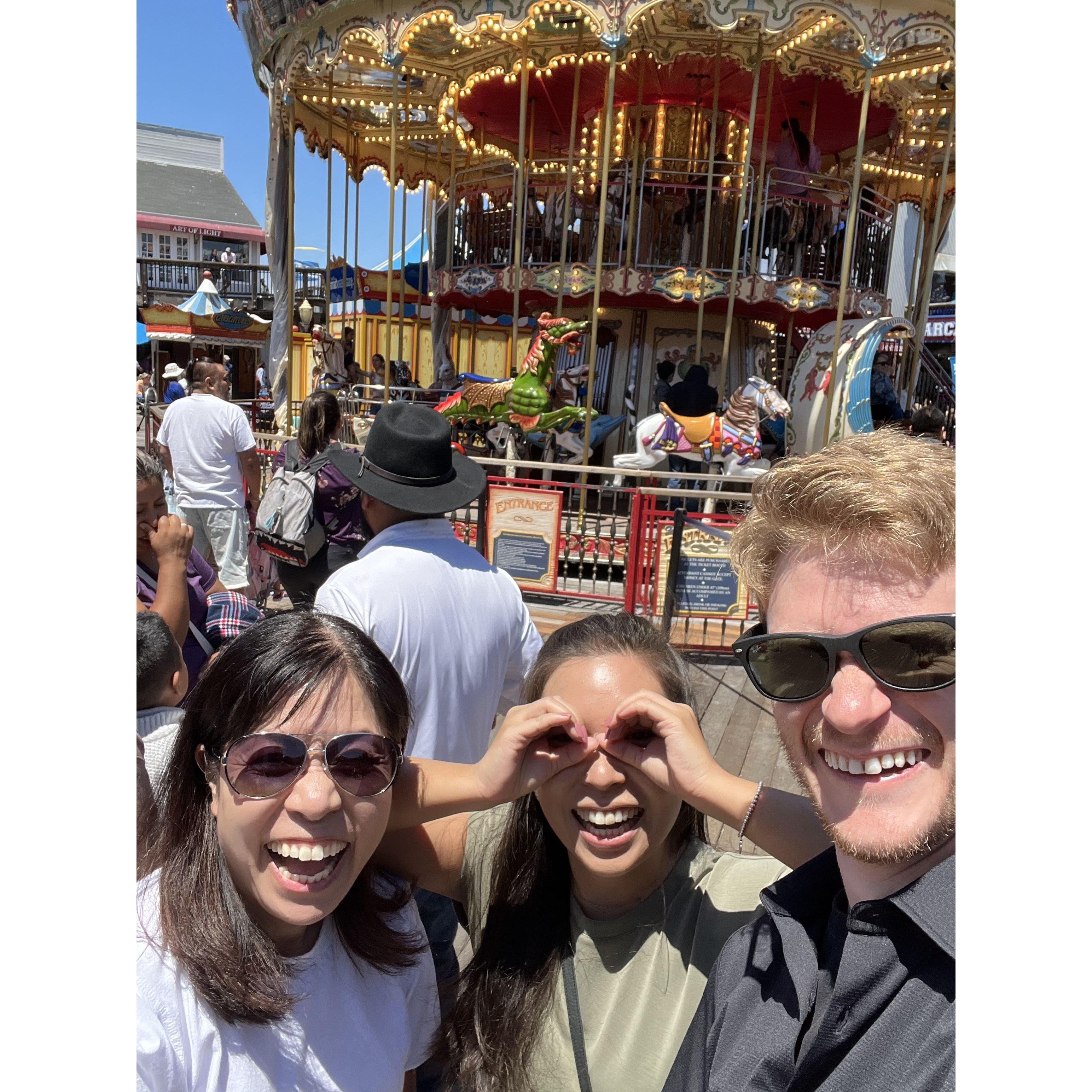 Fisherman's Wharf in San Francisco with Chloe's mom