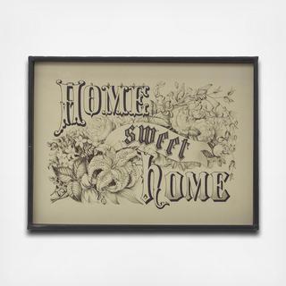 Home Sweet Home Metal Framed Wall Decor