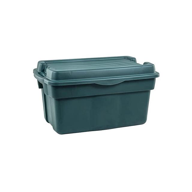 Rubbermaid ECOSense High-Top Storage Totes 28 Gal Pack of 3 Durable, Reusable, Large Plastic Storage Bins with Resting Hinged Lid, Made from Recycled Materials