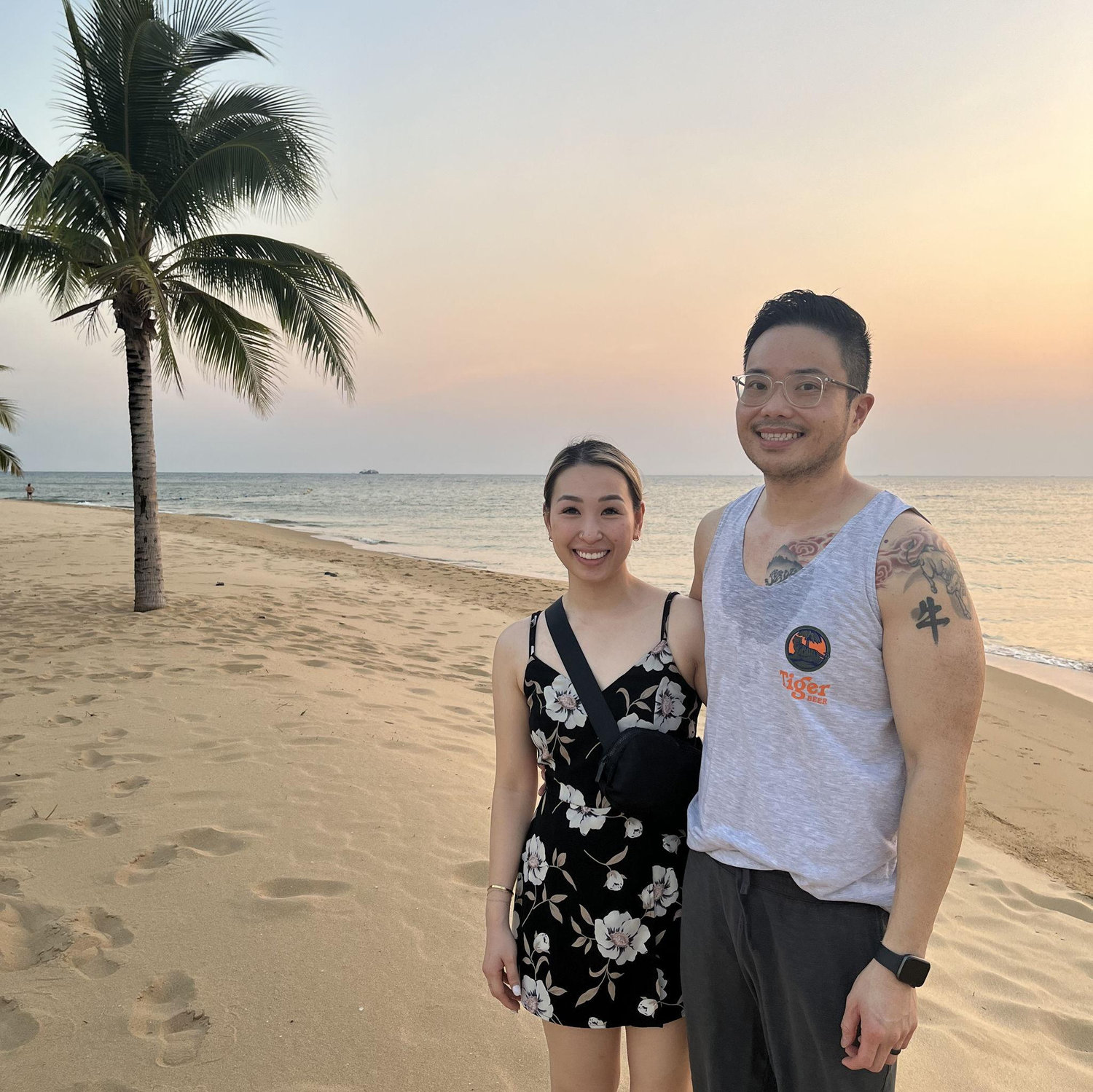 Sunset at the beach in Phu Quoc, Vietnam.