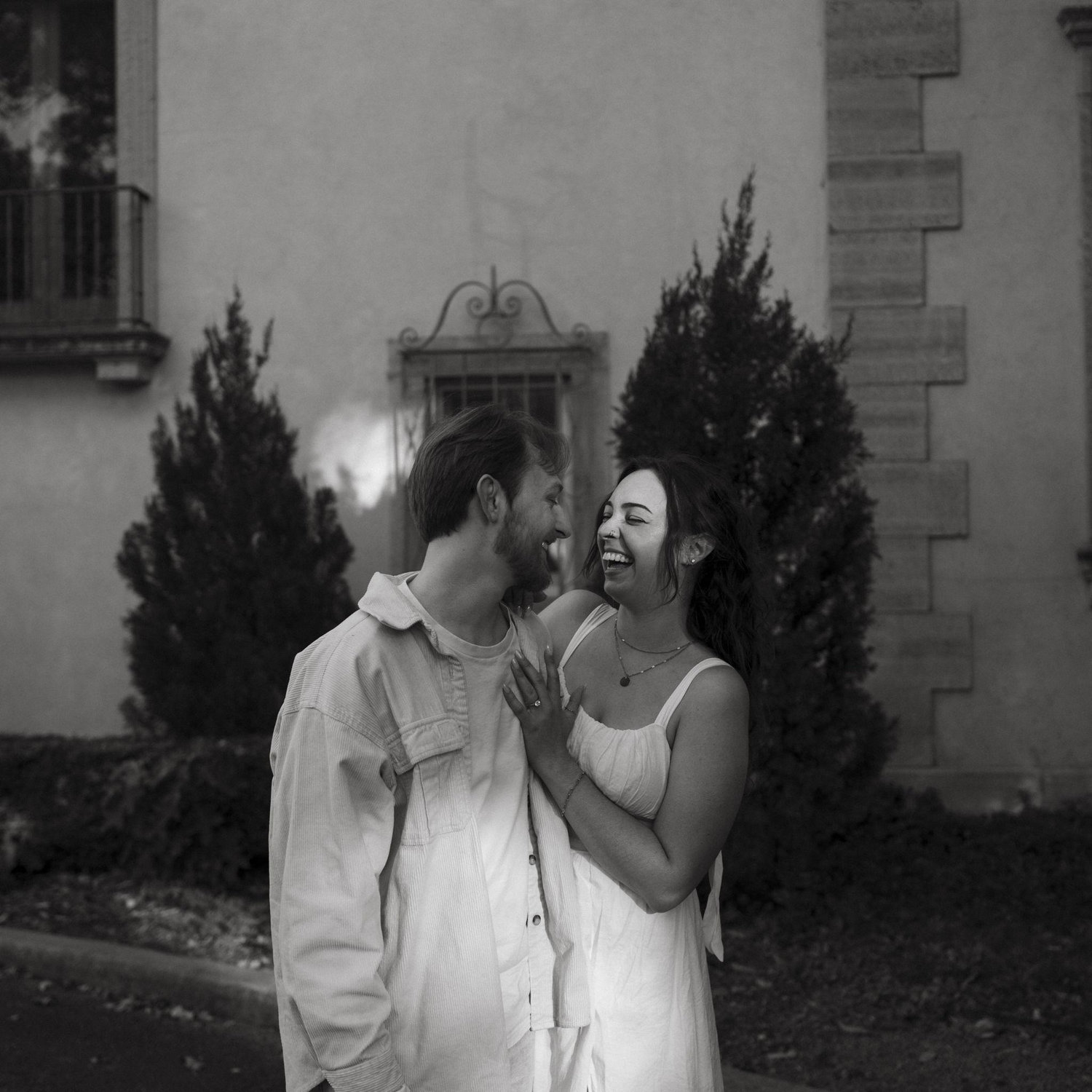 Engagement photos at the Philbrook November 2025