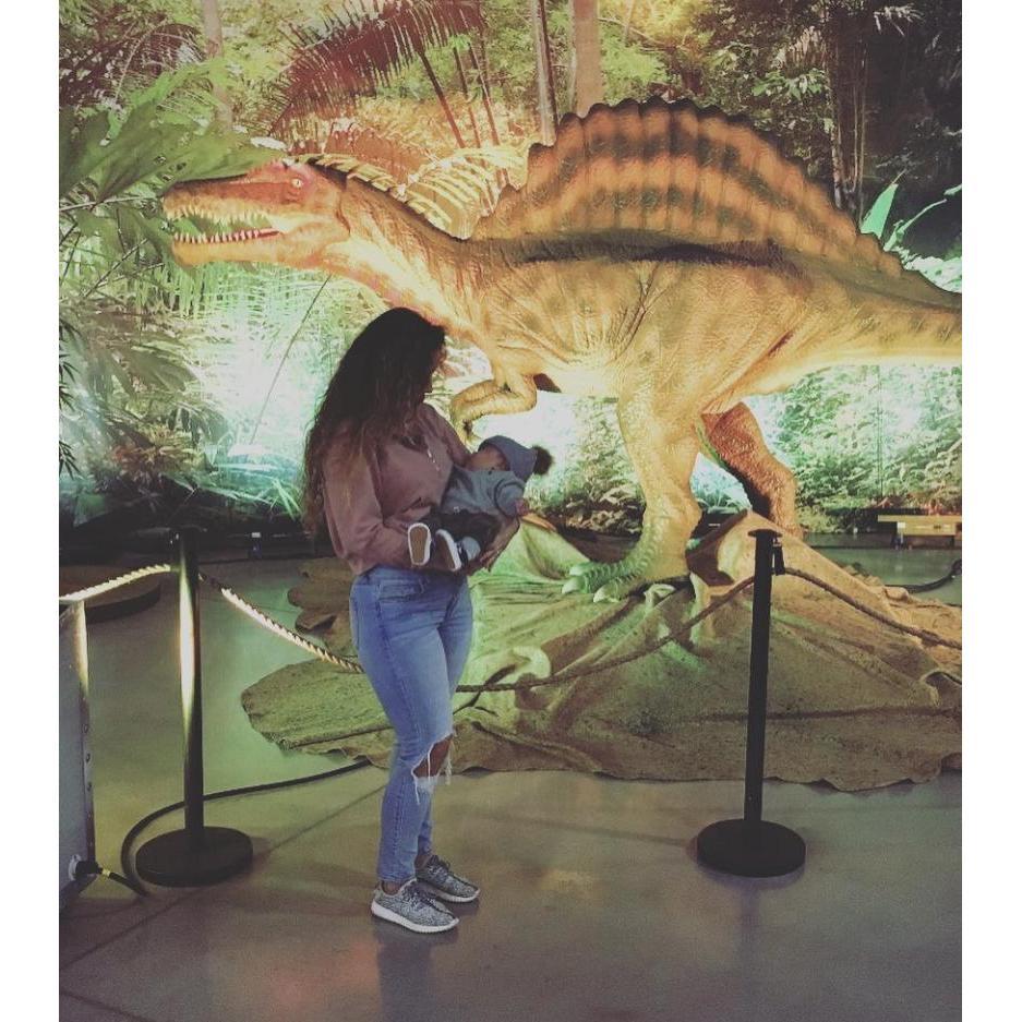 Jet join’s the party! His very first outing, we took him to see the dinosaurs.
