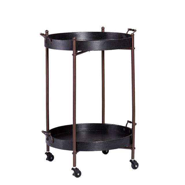 Alfred Two-Tier Round Butler Table