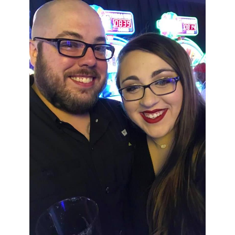 February 14, 2018- Date night at Dave and Buster's for Aubrey's birthday