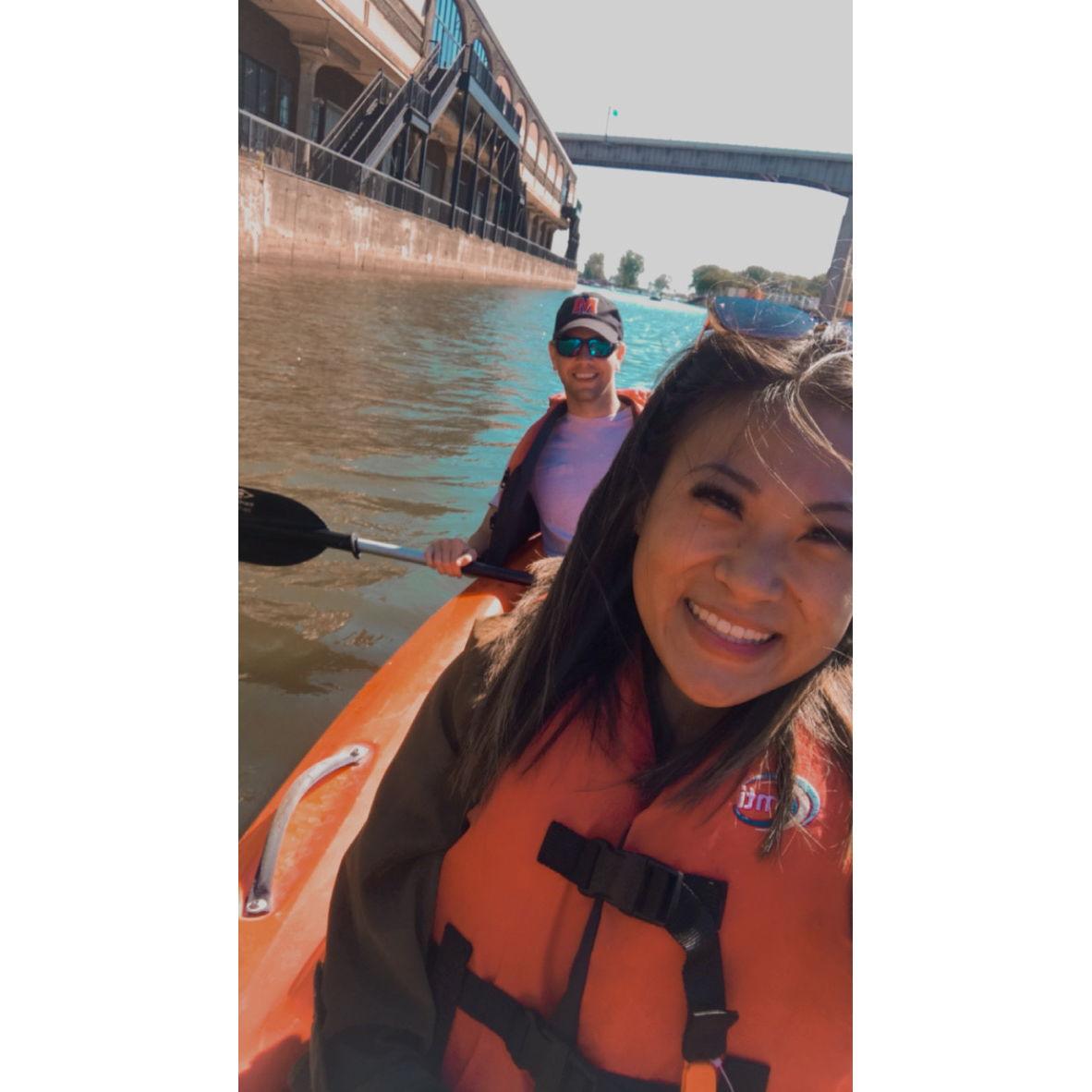 One of our very first dates! (the aforementioned kayaking date)