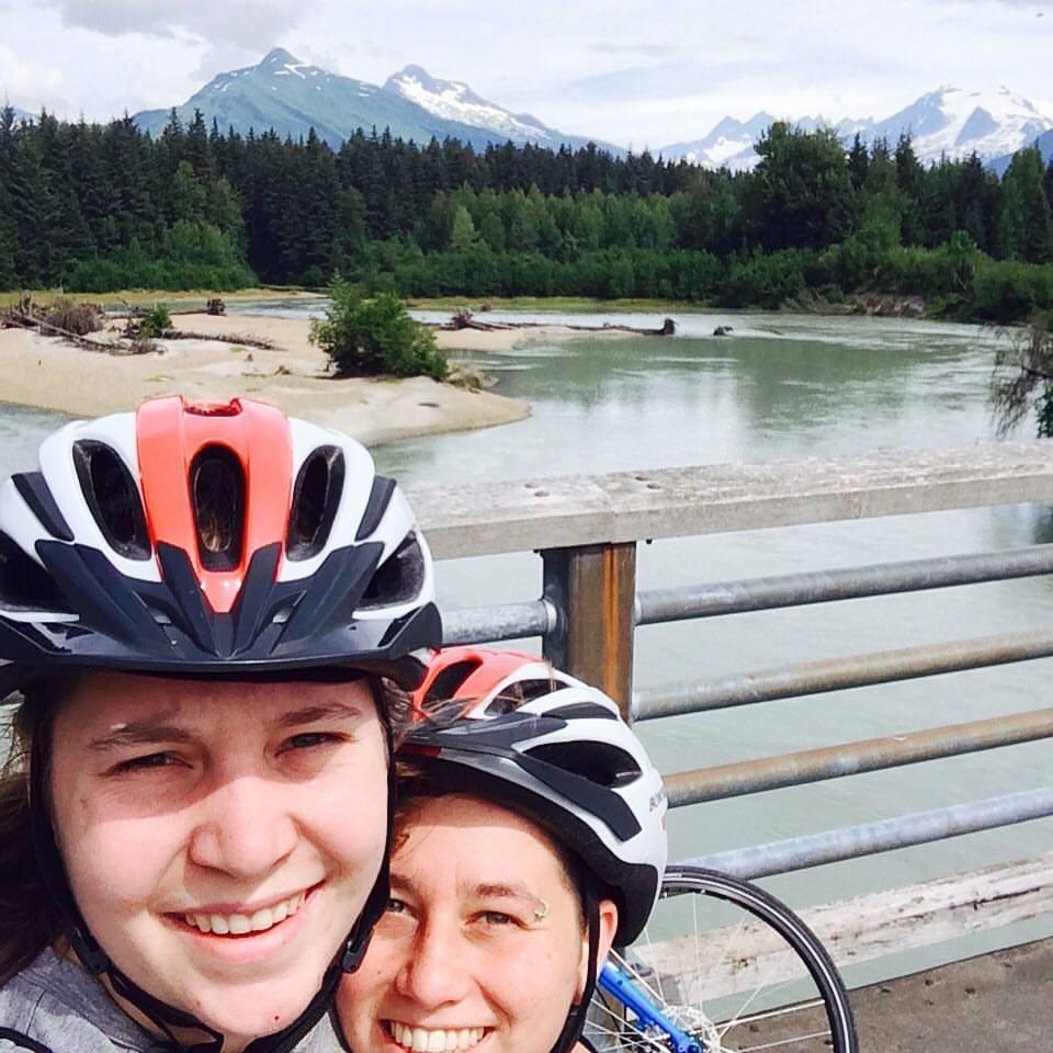 Our first vacation together, biking around Juneau, AK!