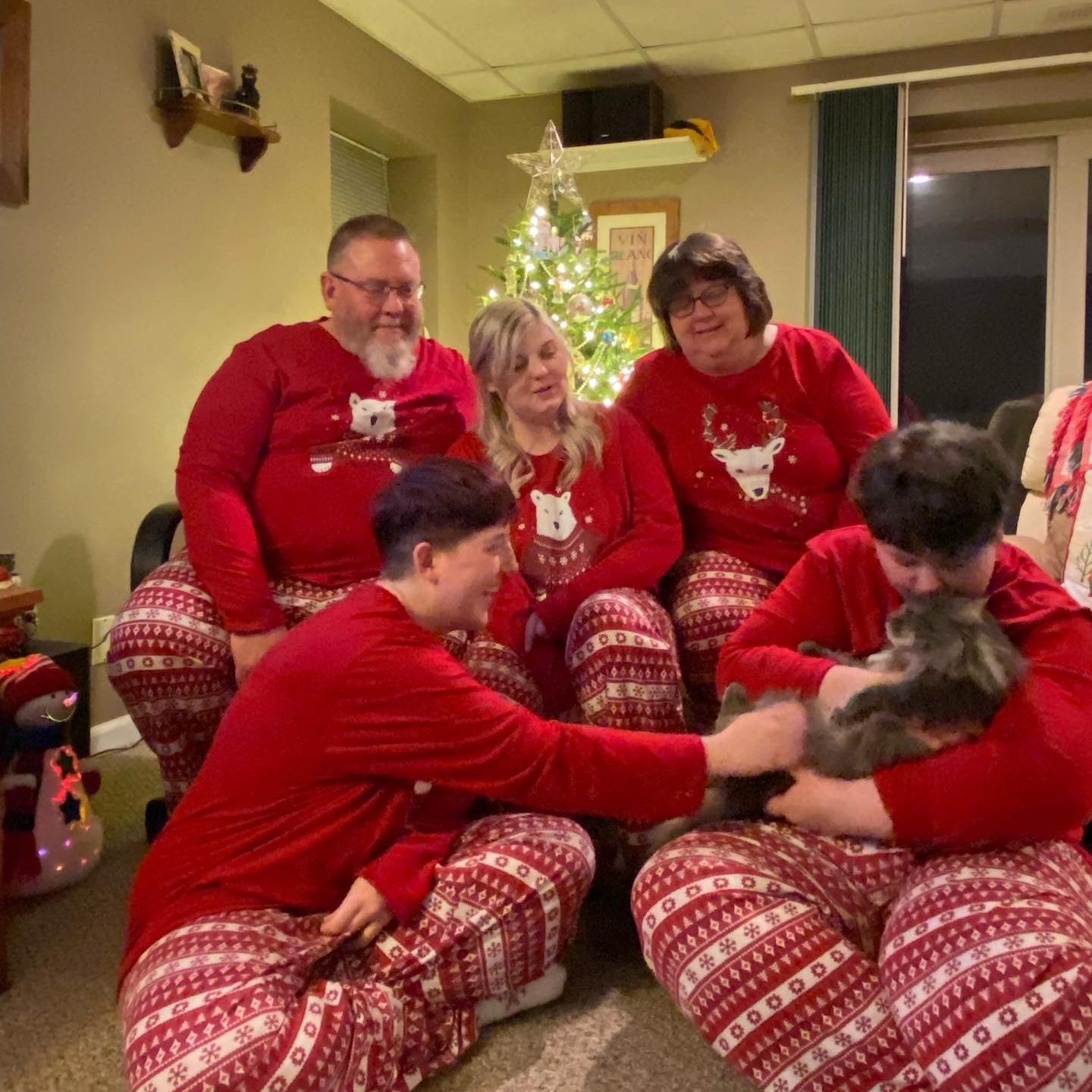 Family Christmas (including a thrilled Delilah)