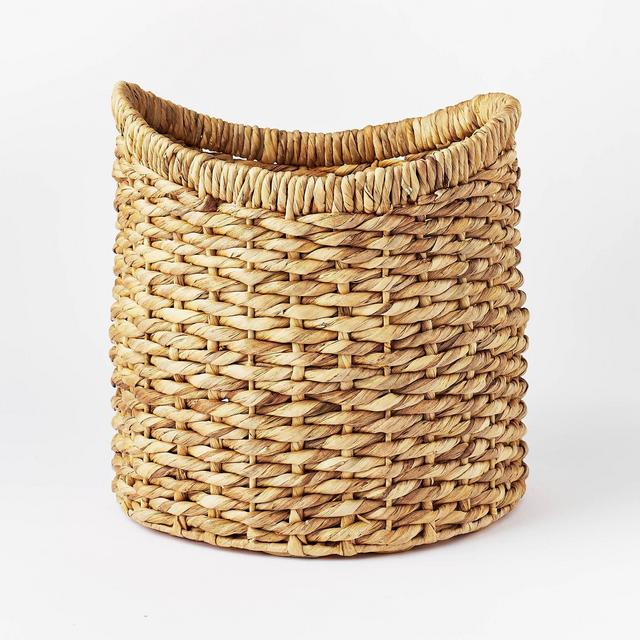 16.5" x 16" Chunky Round Woven Basket Natural - Threshold™ designed with Studio McGee