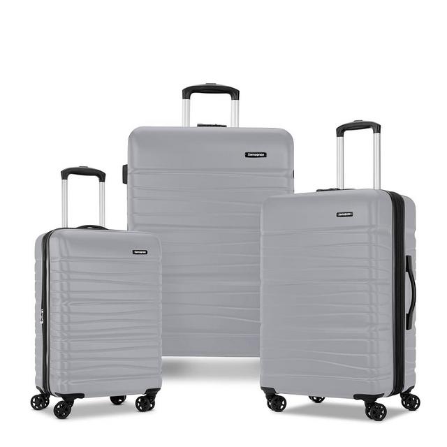 Samsonite Evolve Se Hardside Expandable Luggage with Double Spinner Wheels, Titanium, 3PC Set (CO/M/L)