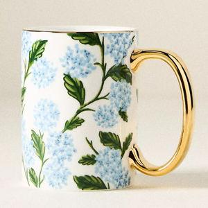 Rifle Paper Co. Hydrangea Printed Porcelain Mug