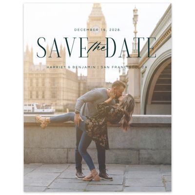 Dark Emerald, Green Wedding Digital Save the Date - Malina Photo