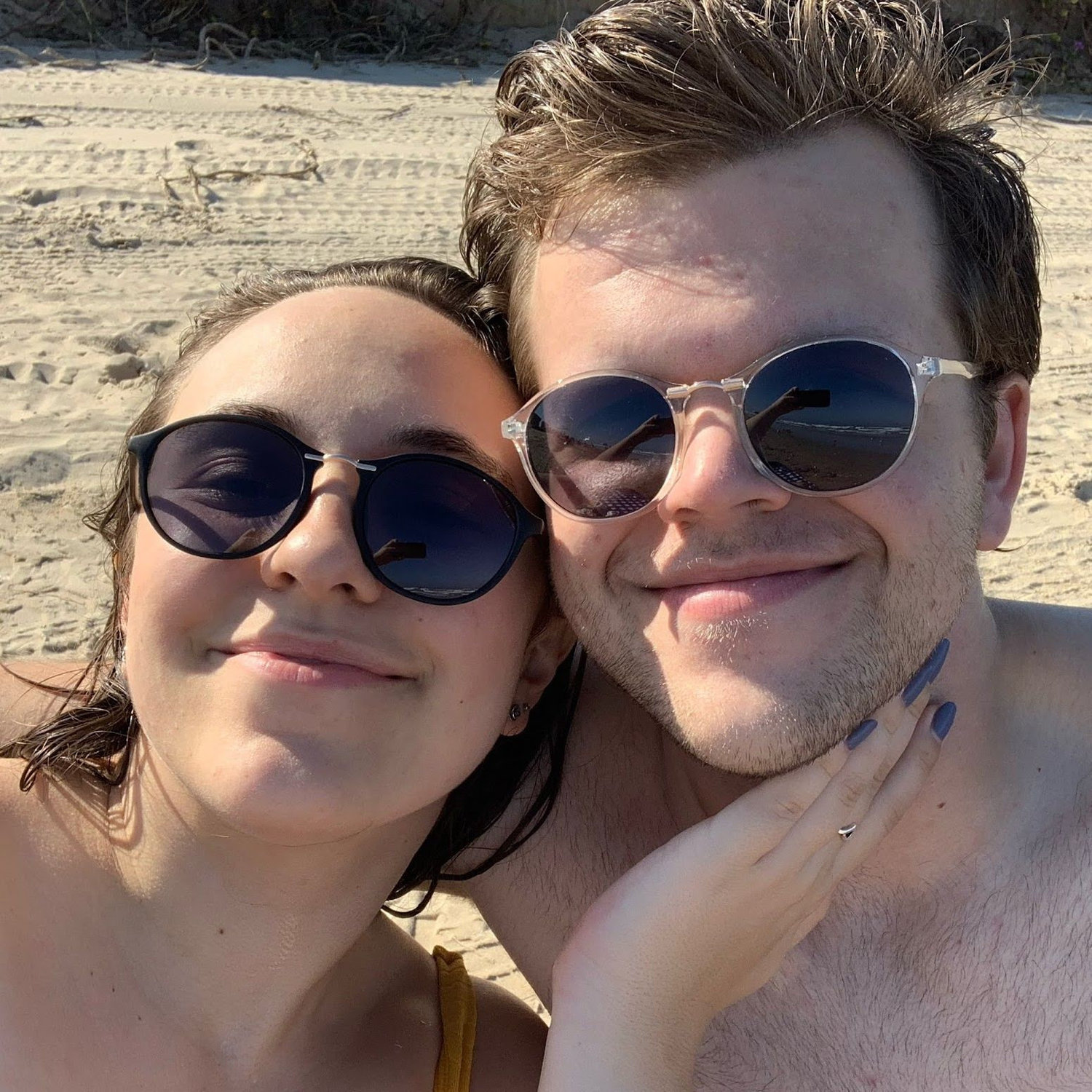 Our first time enjoying the beach together at South Padre Island!