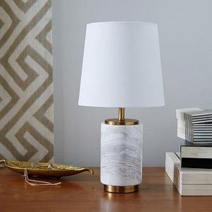 Small Pillar Table Lamp - Marble