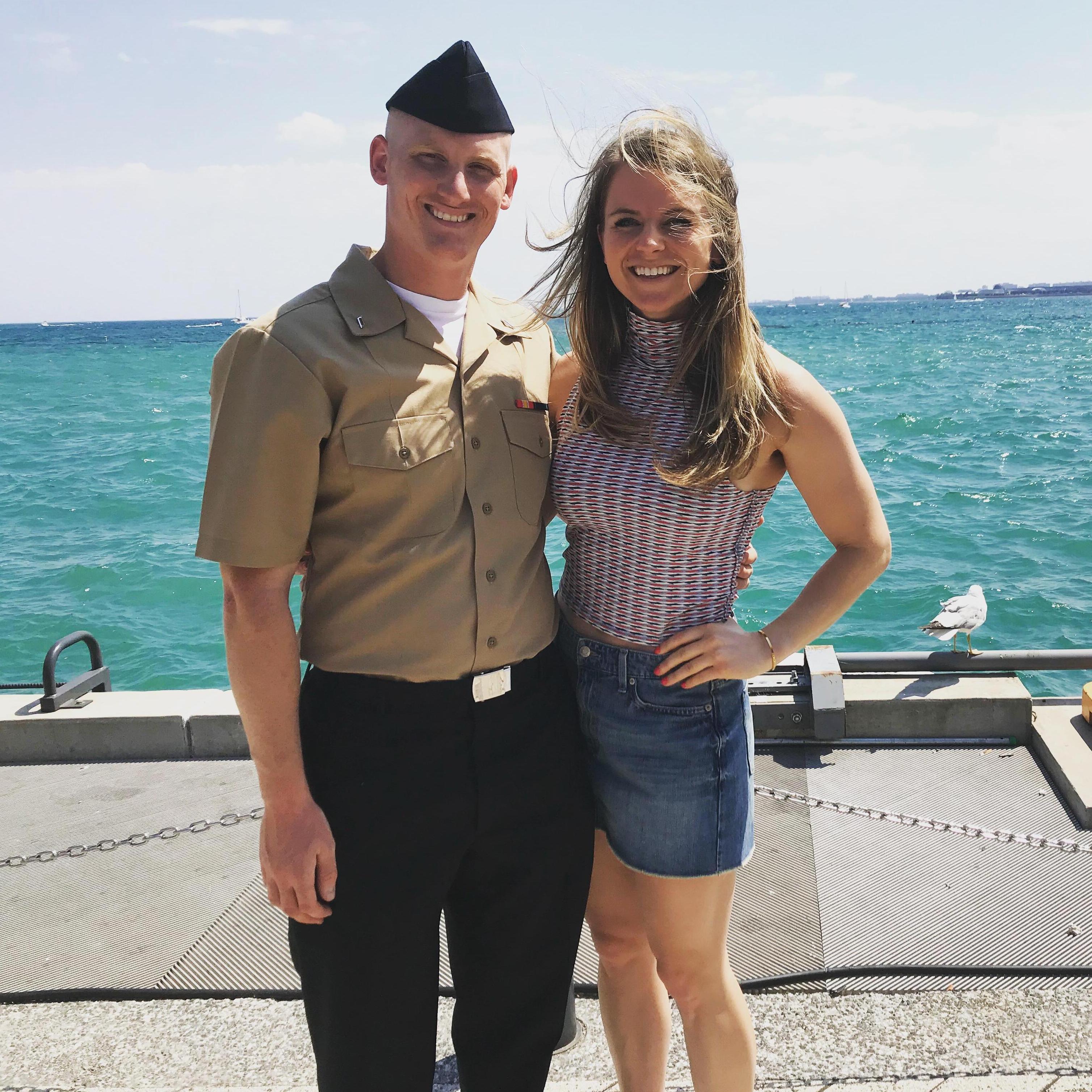 At Navy Pier in Chicago after Cody graduated bootcamp!