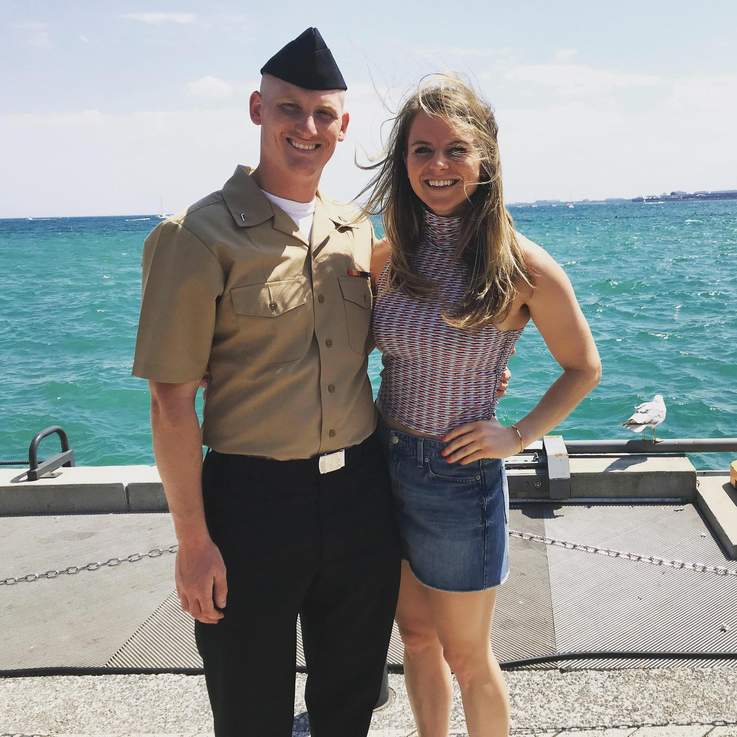 At Navy Pier in Chicago after Cody graduated bootcamp!